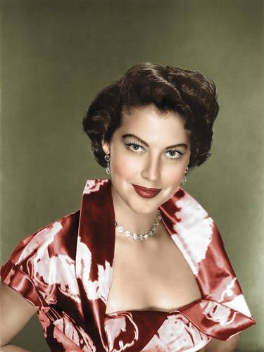 Ava Gardner the famous movie icon 1951. Colorized. thumb