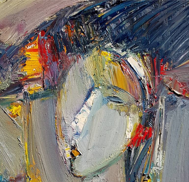 Original Abstract Portrait Painting by Matevos Sargsyan