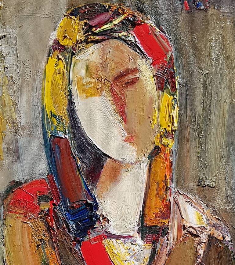 Original Abstract Portrait Painting by Matevos Sargsyan