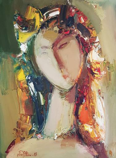 Original Abstract Portrait Painting by Matevos Sargsyan