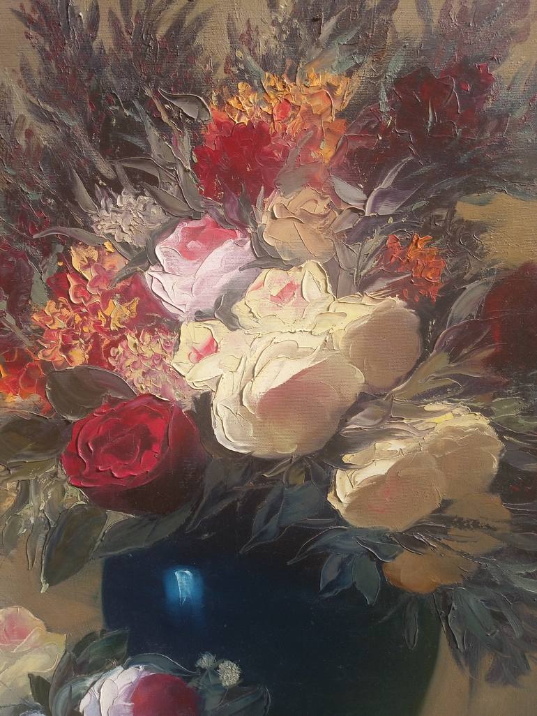 Original Impressionism Floral Painting by Kamo Atoyan