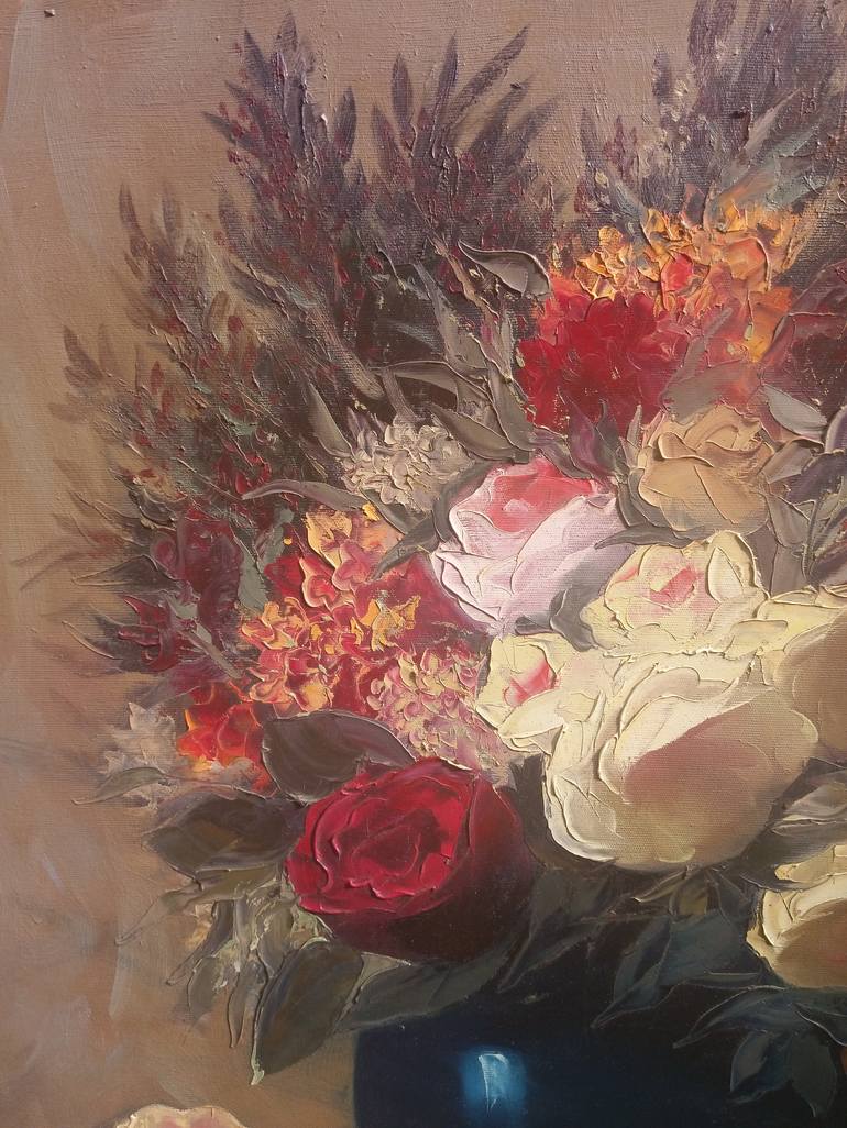 Original Impressionism Floral Painting by Kamo Atoyan