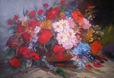 Original Impressionism Floral Paintings by Kamo Atoyan