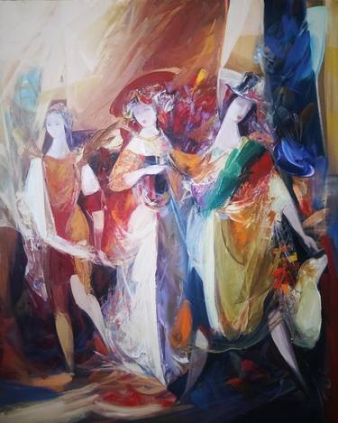 Original Impressionism People Paintings by Kamo Atoyan