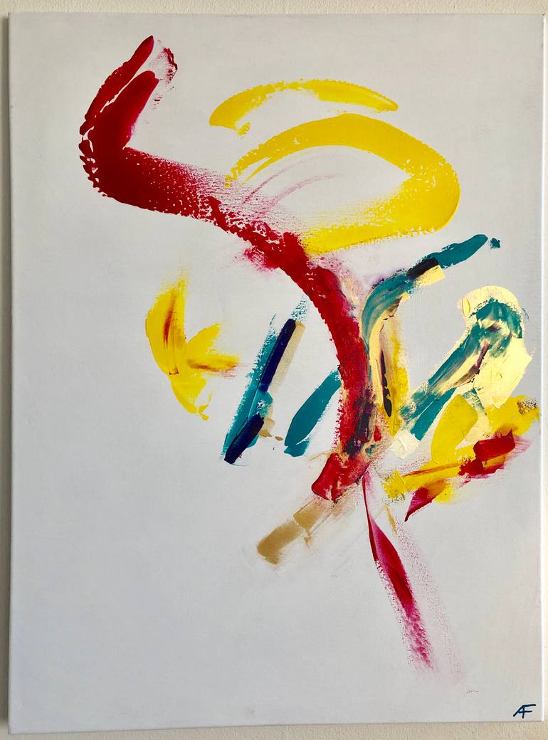 Original Abstract Expressionism Abstract Painting by Ajda De Feij
