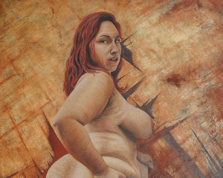 Original Nude Painting by Manuel Alejandro Méndez Osornio