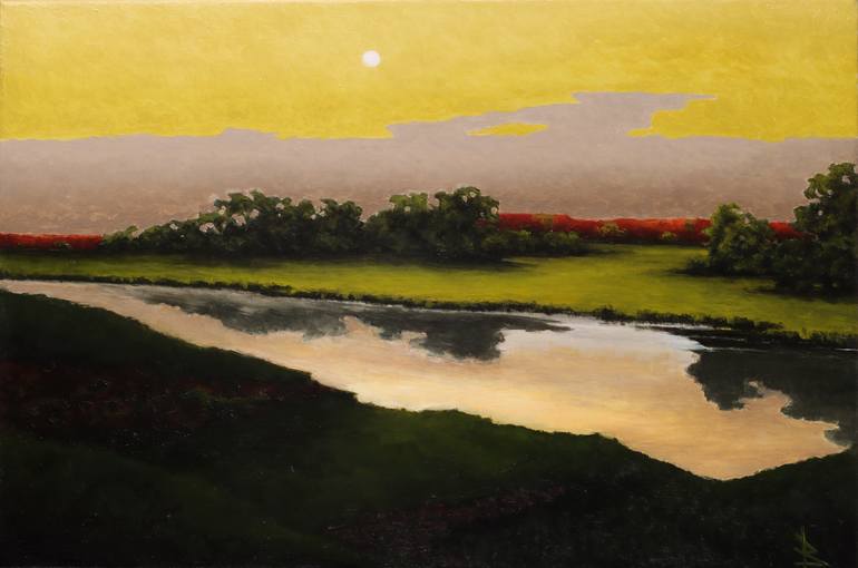 Original Classicism Landscape Painting by Oleg Baulin
