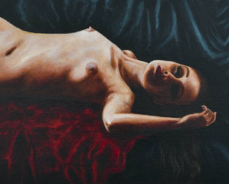 Original Impressionism Nude Painting by Oleg Baulin