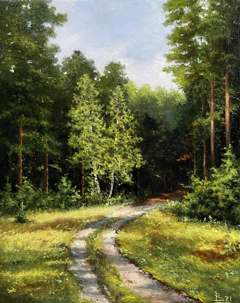 Original Impressionism Nature Painting by Oleg Baulin