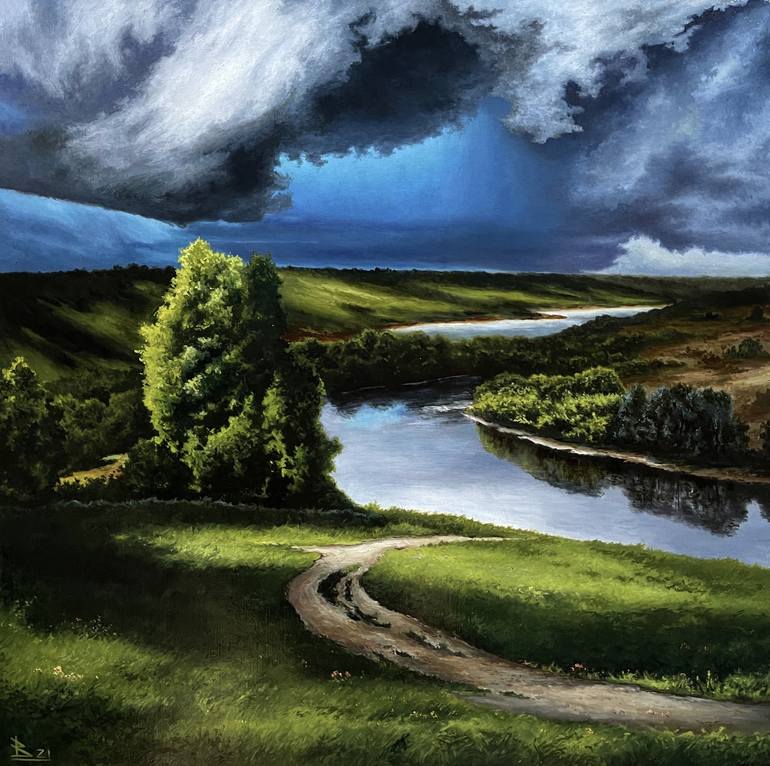 Print of Impressionism Landscape Paintings by Oleg Baulin