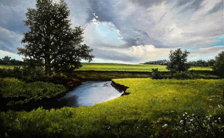 Print of Impressionism Landscape Paintings by Oleg Baulin