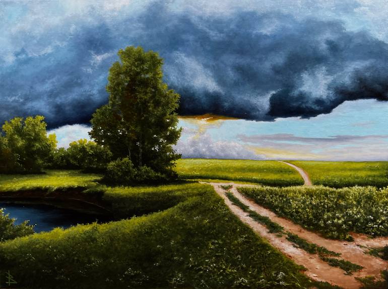 Original Impressionism Landscape Painting by Oleg Baulin