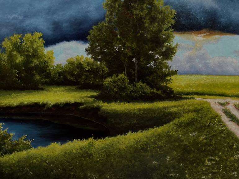 Original Impressionism Landscape Painting by Oleg Baulin