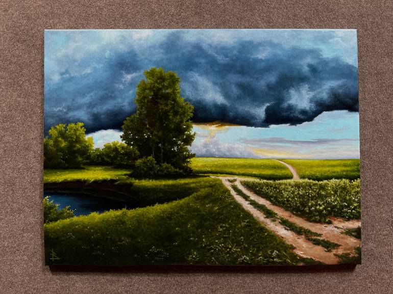 Original Impressionism Landscape Painting by Oleg Baulin
