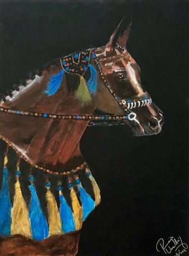 Original Portraiture Horse Paintings by Umer Asif