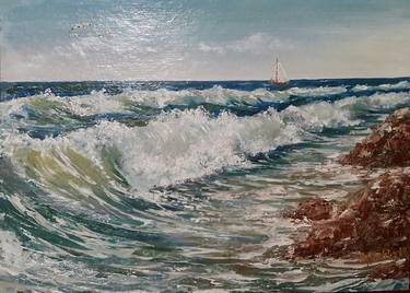 Print of Seascape Paintings by Marina Polyanska