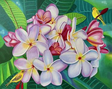 Print of Fine Art Floral Paintings by Galina Lintz