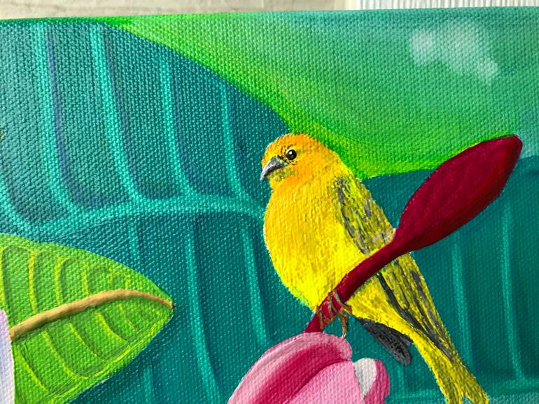 Original Modernism Floral Painting by Galina Lintz