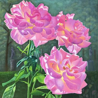 Original Fine Art Floral Paintings by Galina Lintz