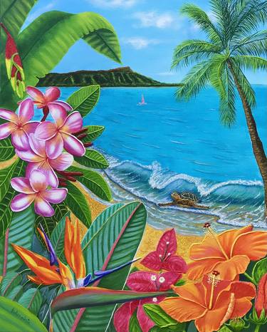 Print of Beach Paintings by Galina Lintz