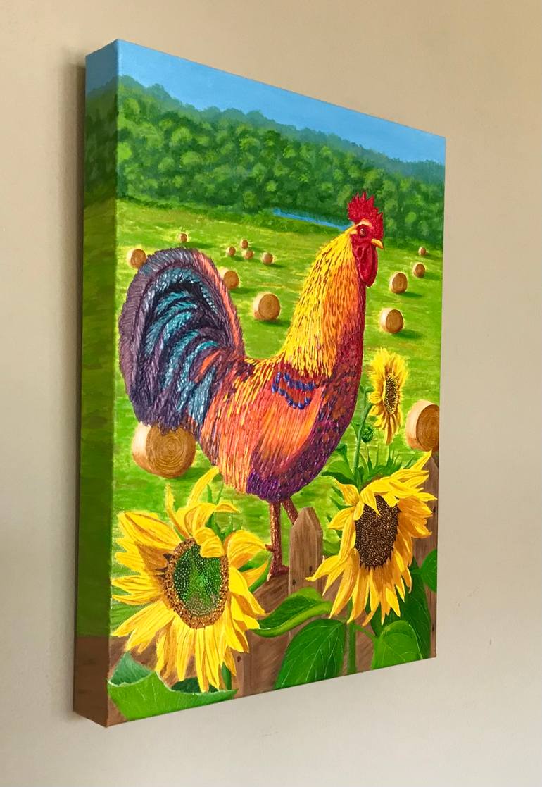 Original Impressionism Rural Life Painting by Galina Lintz
