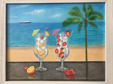 Print of Art Deco Beach Paintings by Galina Lintz