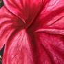 The beauty of Hawaiian Hibiscus fascinates me. The flower was 3D sculpted with texture paste on the canvas.
