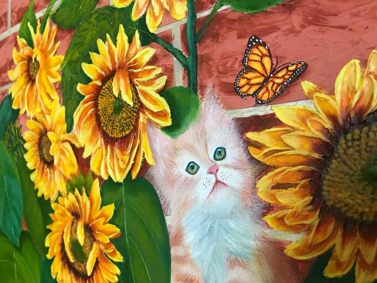 Original Art Deco Animal Painting by Galina Lintz