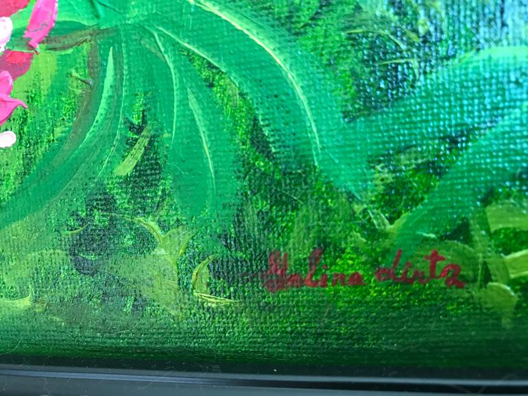 Original Impressionism Floral Painting by Galina Lintz