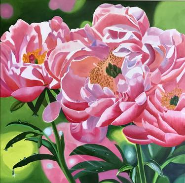Original Fine Art Floral Paintings by Galina Lintz