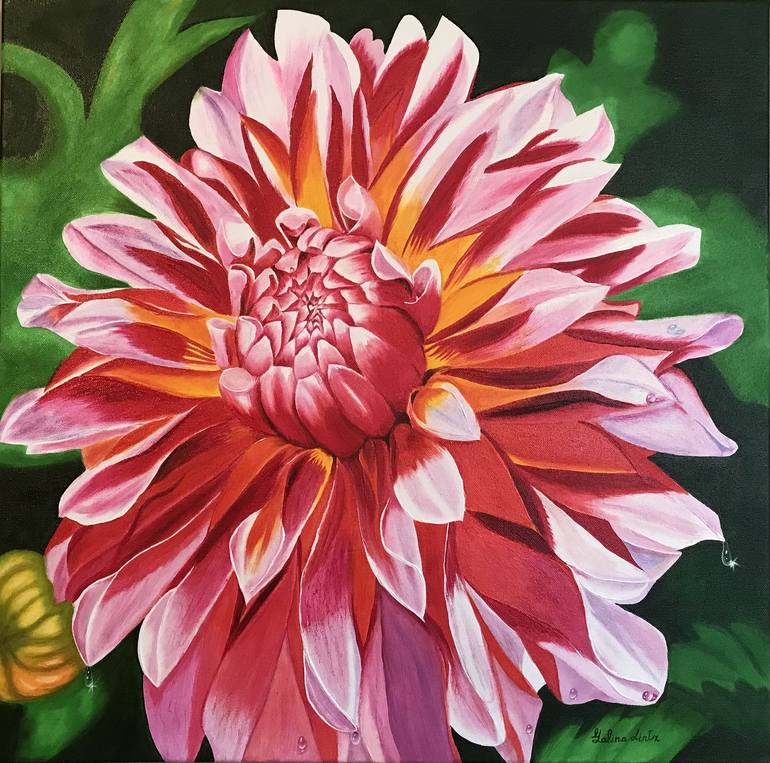 Dahlia Painting by Galina Lintz | Saatchi Art