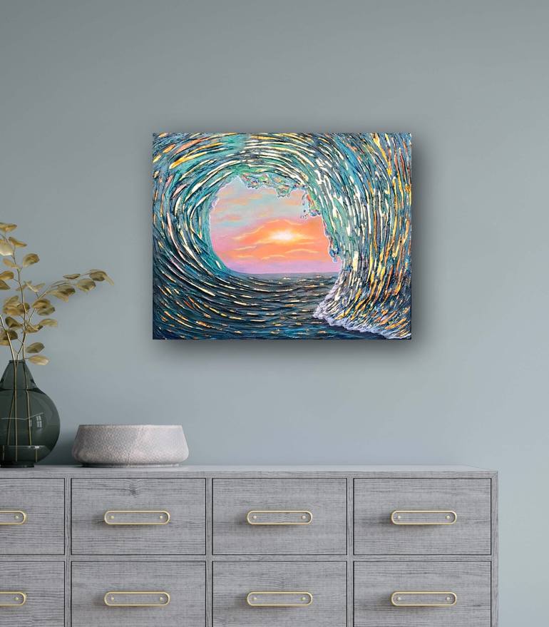 Original Abstract Seascape Painting by Galina Lintz