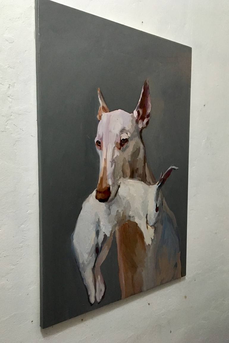 Original Dogs Painting by Anna Bila