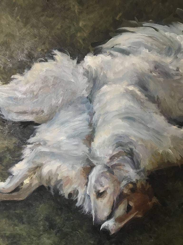 Original Dogs Painting by Anna Bila