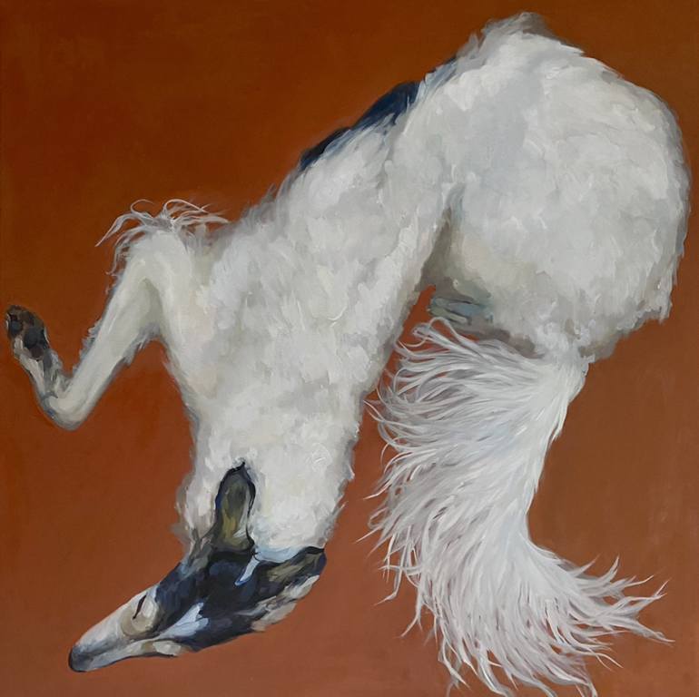 Original Figurative Dogs Paintings by Anna Bila