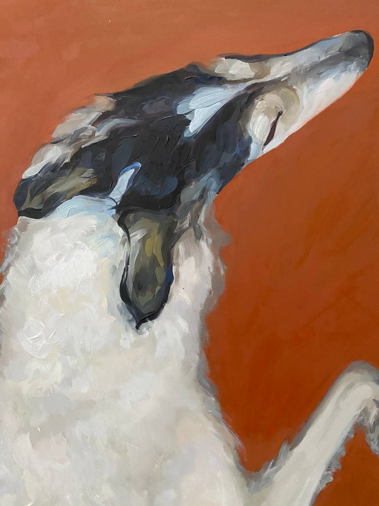 Original Figurative Dogs Painting by Anna Bila