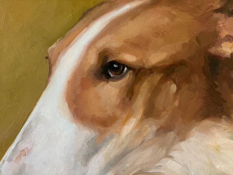 Original Figurative Dogs Painting by Anna Bila
