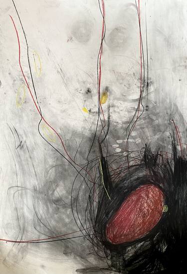 Original Abstract Expressionism Fantasy Drawing by Fjolla Ferati
