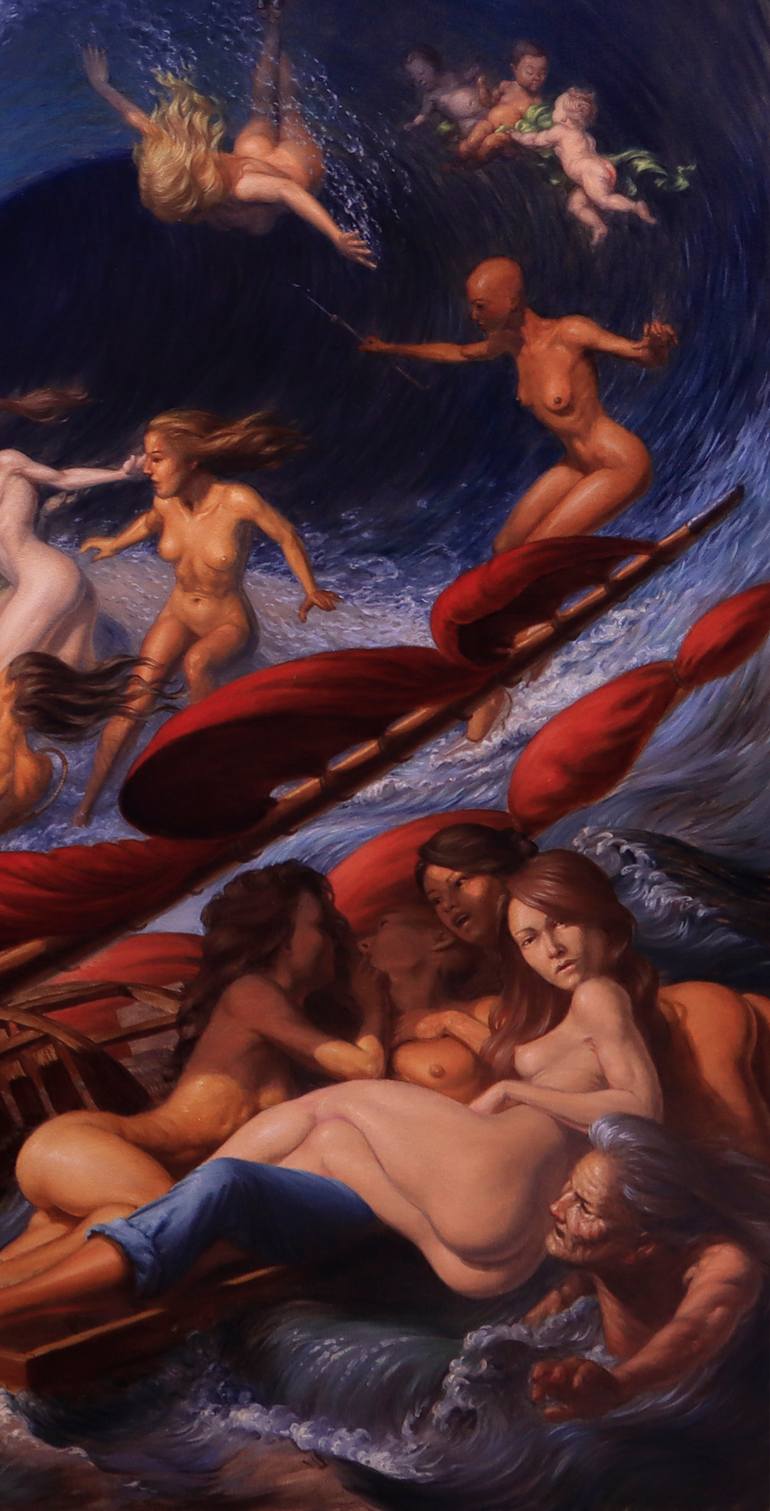 Original Figurative Women Painting by Michael Tole