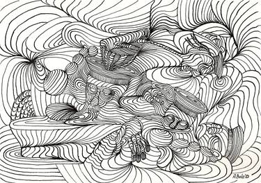 Original Abstract Sailboat Drawings by Andrej Bole