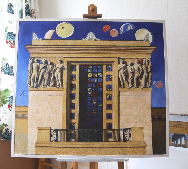 Original Figurative Architecture Painting by Tatiana Chepkasova