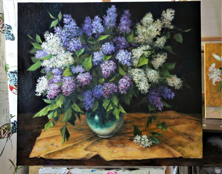 Original Realism Floral Painting by Tatiana Chepkasova