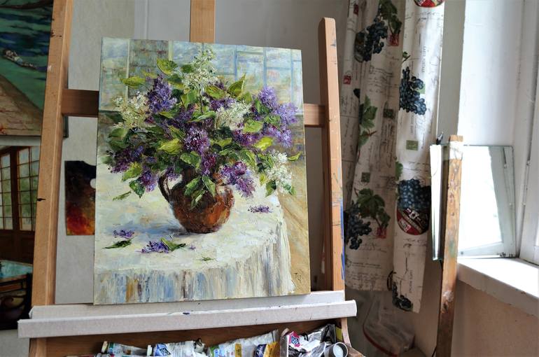 Original Realism Floral Painting by Tatiana Chepkasova