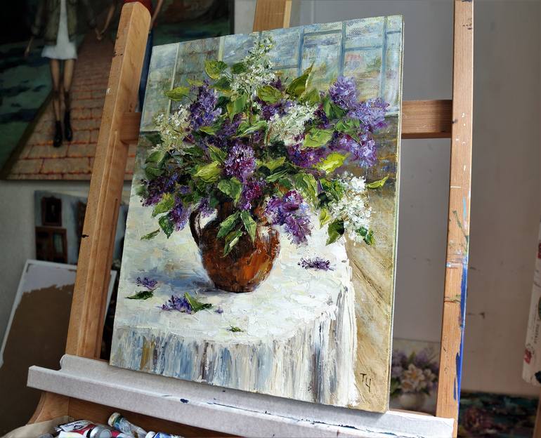 Original Realism Floral Painting by Tatiana Chepkasova