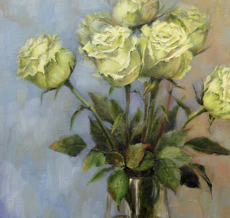 Original Impressionism Floral Painting by Tatiana Chepkasova