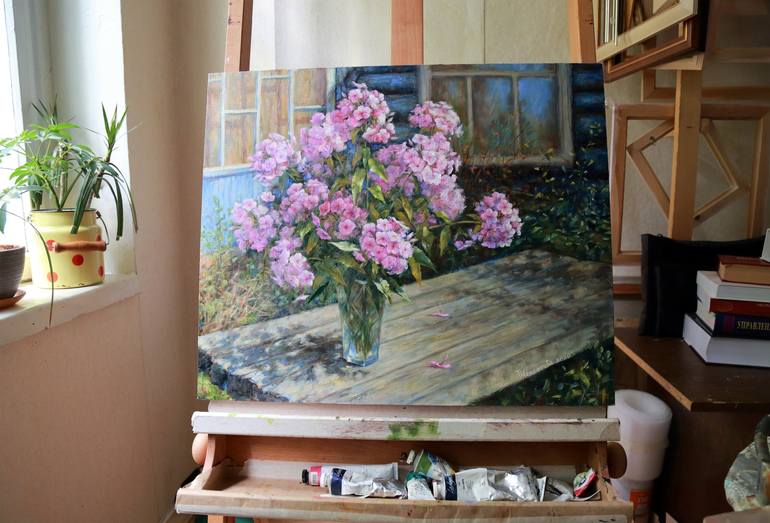 Original Impressionism Floral Painting by Tatiana Chepkasova