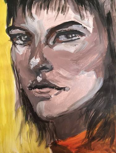 Original Abstract Portrait Painting by Anya Thakur