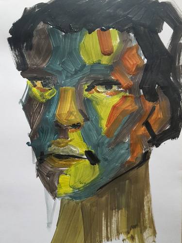 Original Abstract Portrait Painting by Anya Thakur