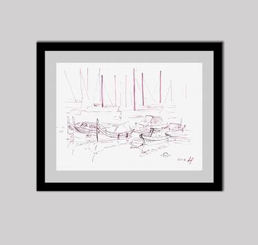 Print of Fine Art Boat Drawings by Olha Andreichyn