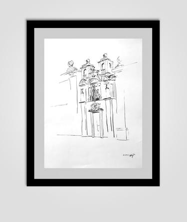 Original Art Deco Architecture Drawings by Olha Andreichyn